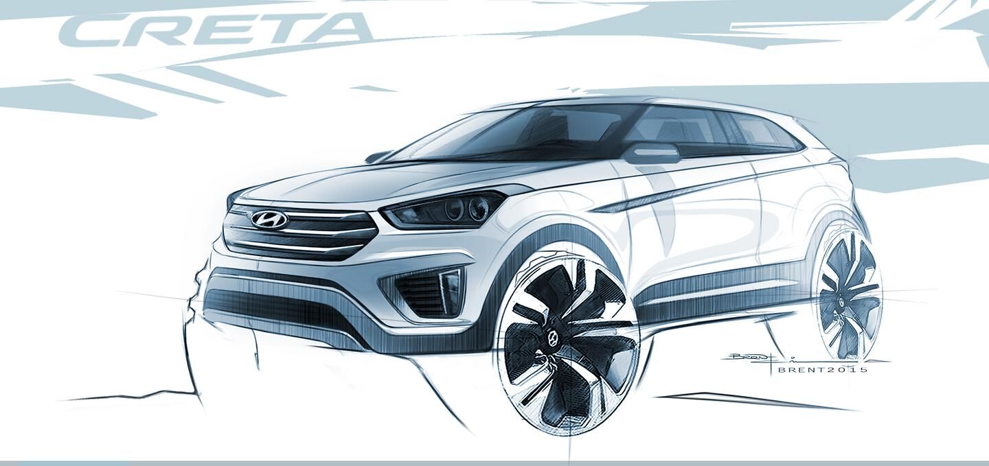 Hyundai Motor Unveils First Rendering Of Creta Sub-Compact SUV
