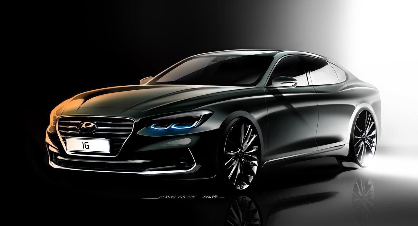 Hyundai Motor unveils first renderings of the All-new Azera