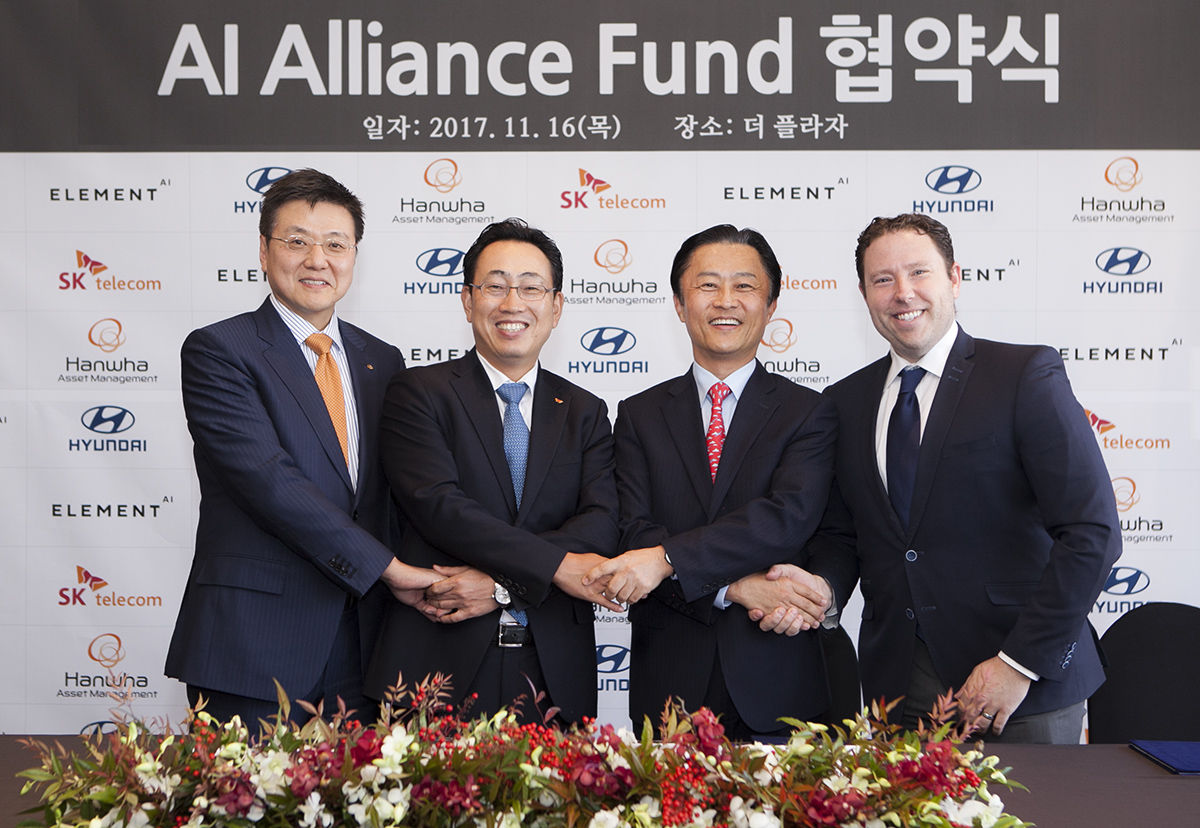 Hyundai Motor Partners with SK Telecom, Hanwha and Element AI to Create ‘AI Alliance Fund’