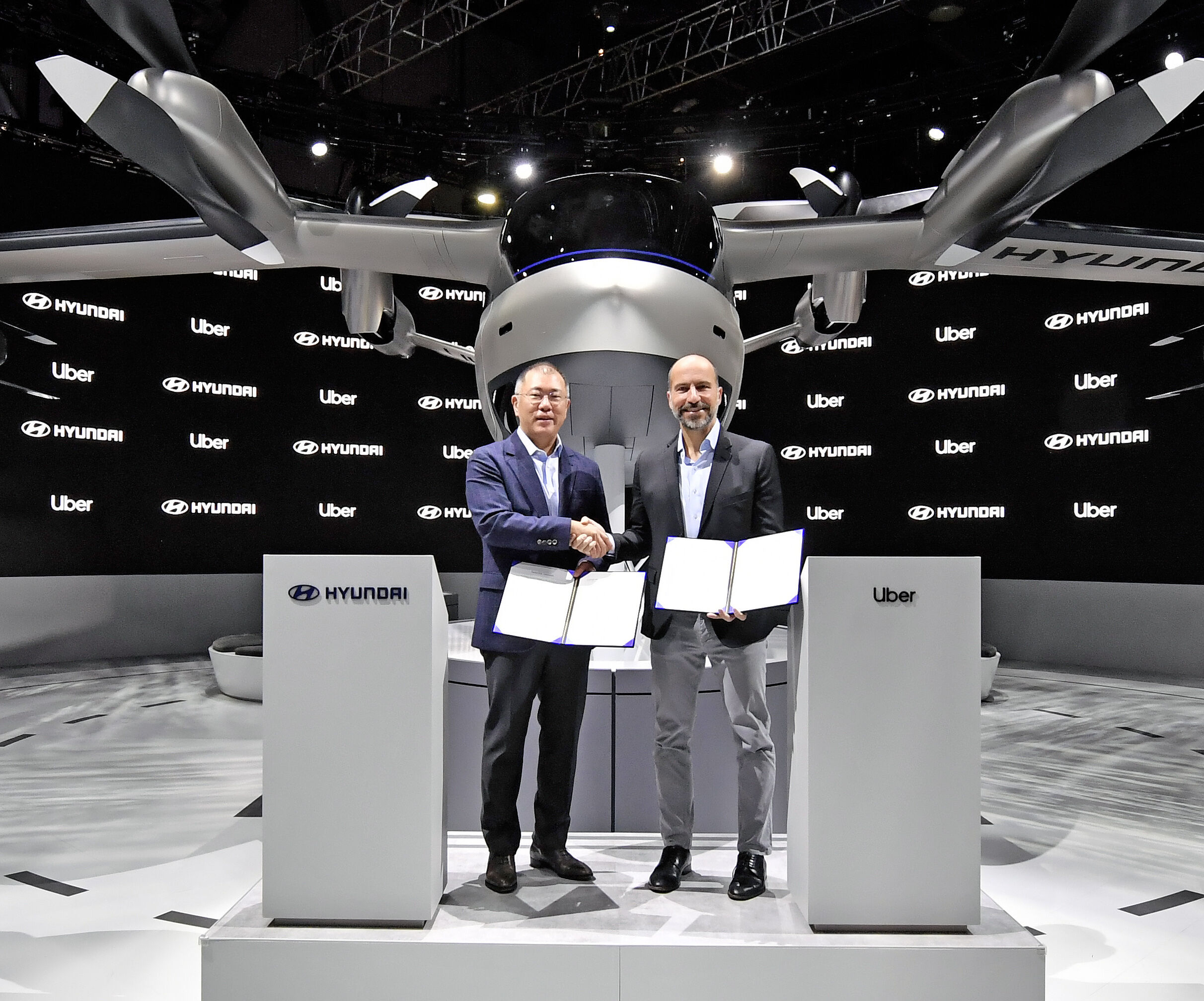 Hyundai Uber Aerial Ridesharing Partnership Ceremony
