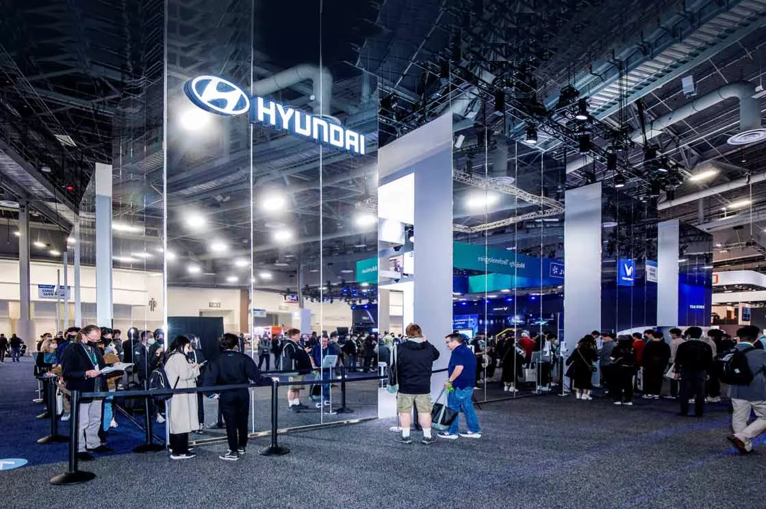 Hyundai Motor Comopany booth at CES 2022 Las Vegas