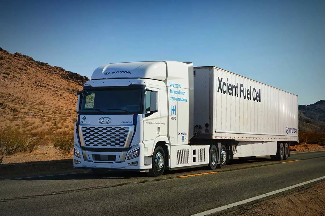 An image of Hydrogen-powered XCIENT Fuel Cell Truck