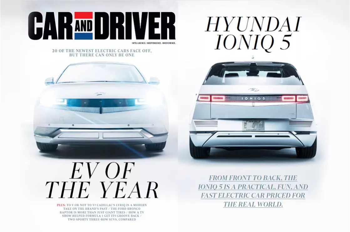 Hyundai IONIQ 5 Wins Car and Driver’s 2022 EV of the Year Award