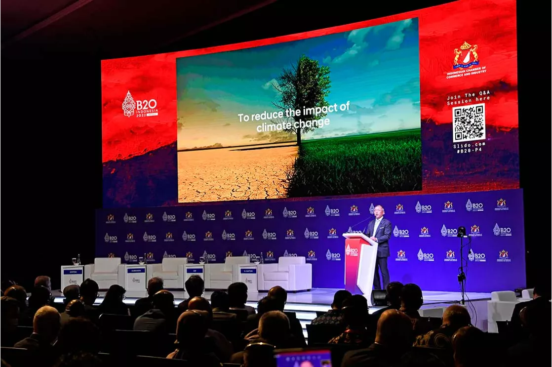 Hyundai Motor Group Executive Chair Urges Bold Action on Climate Change and Energy Poverty at B20 Summit Indonesia 2022