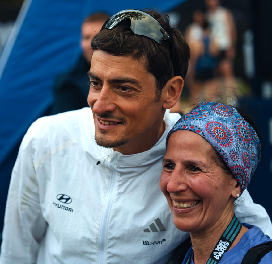 Claude Dartois avec une runner.
