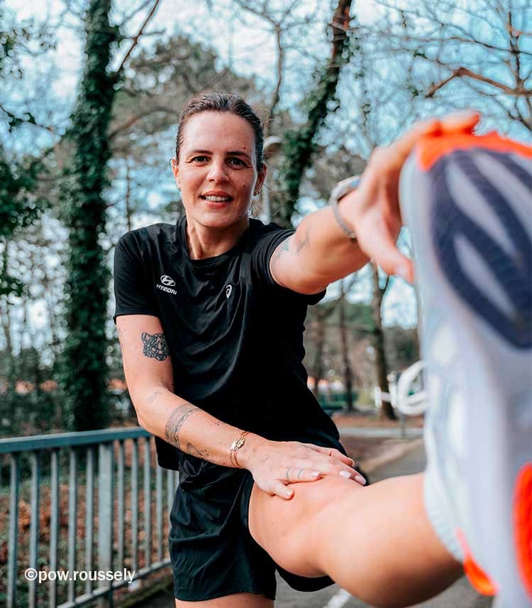 Photo de Laure Manaudou en plein échauffement prise par ©pow.roussely