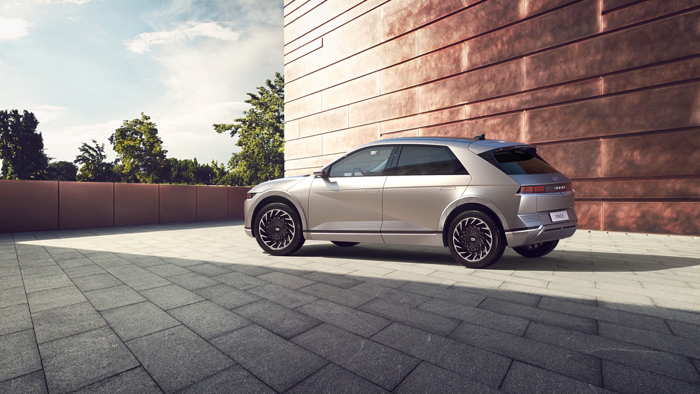 Hyundai BAYON in Sleek Silver Metallic from the side