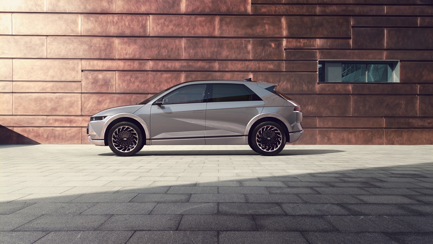 Hyundai IONIQ 5 in Galactic Gray Metallic from the side