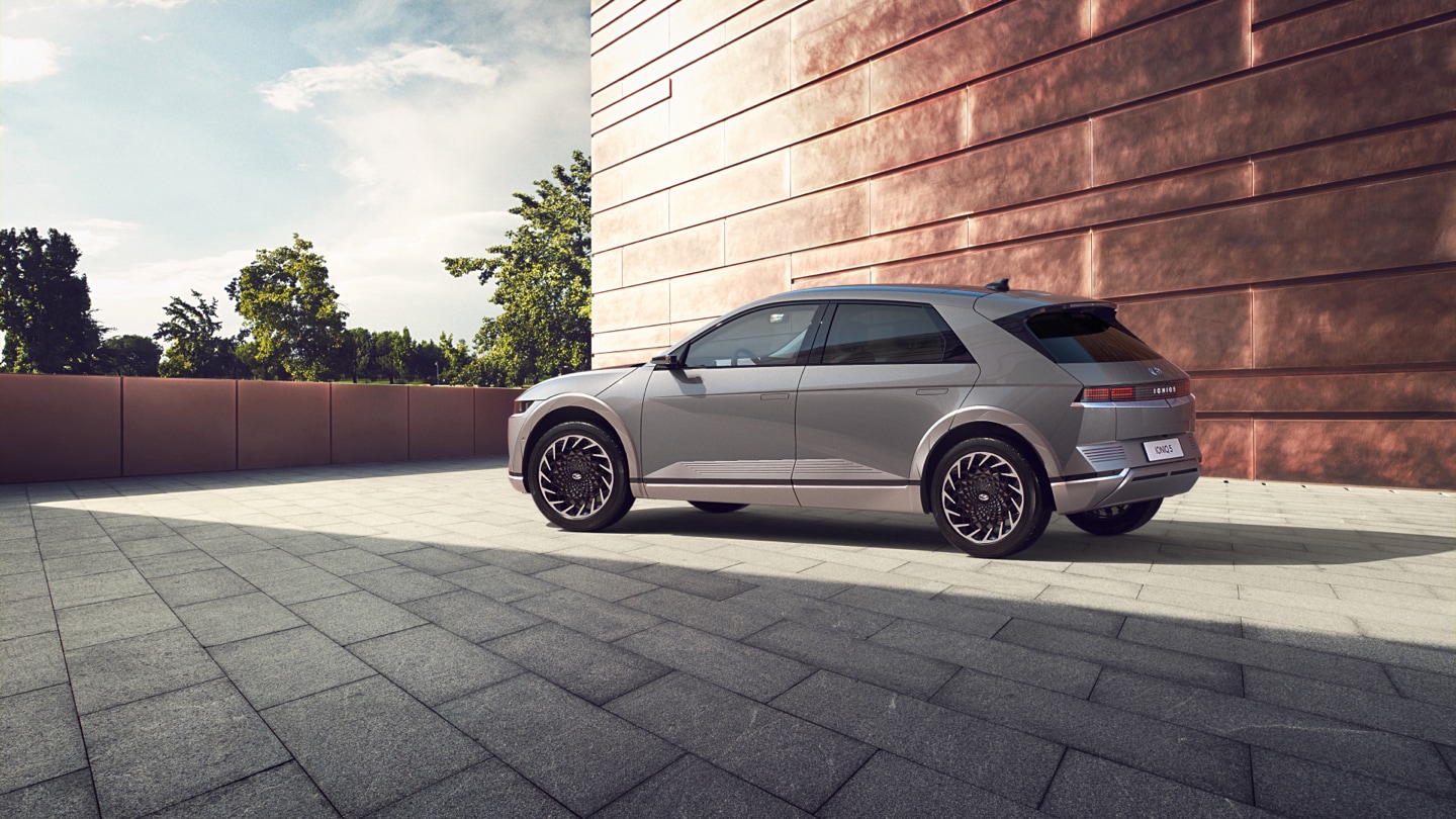 Hyundai IONIQ 5 in Galactic Gray Metallic from the side