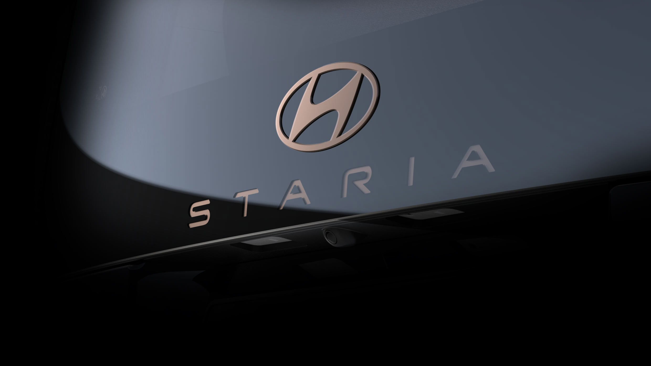 Il logo posteriore di Hyundai STARIA