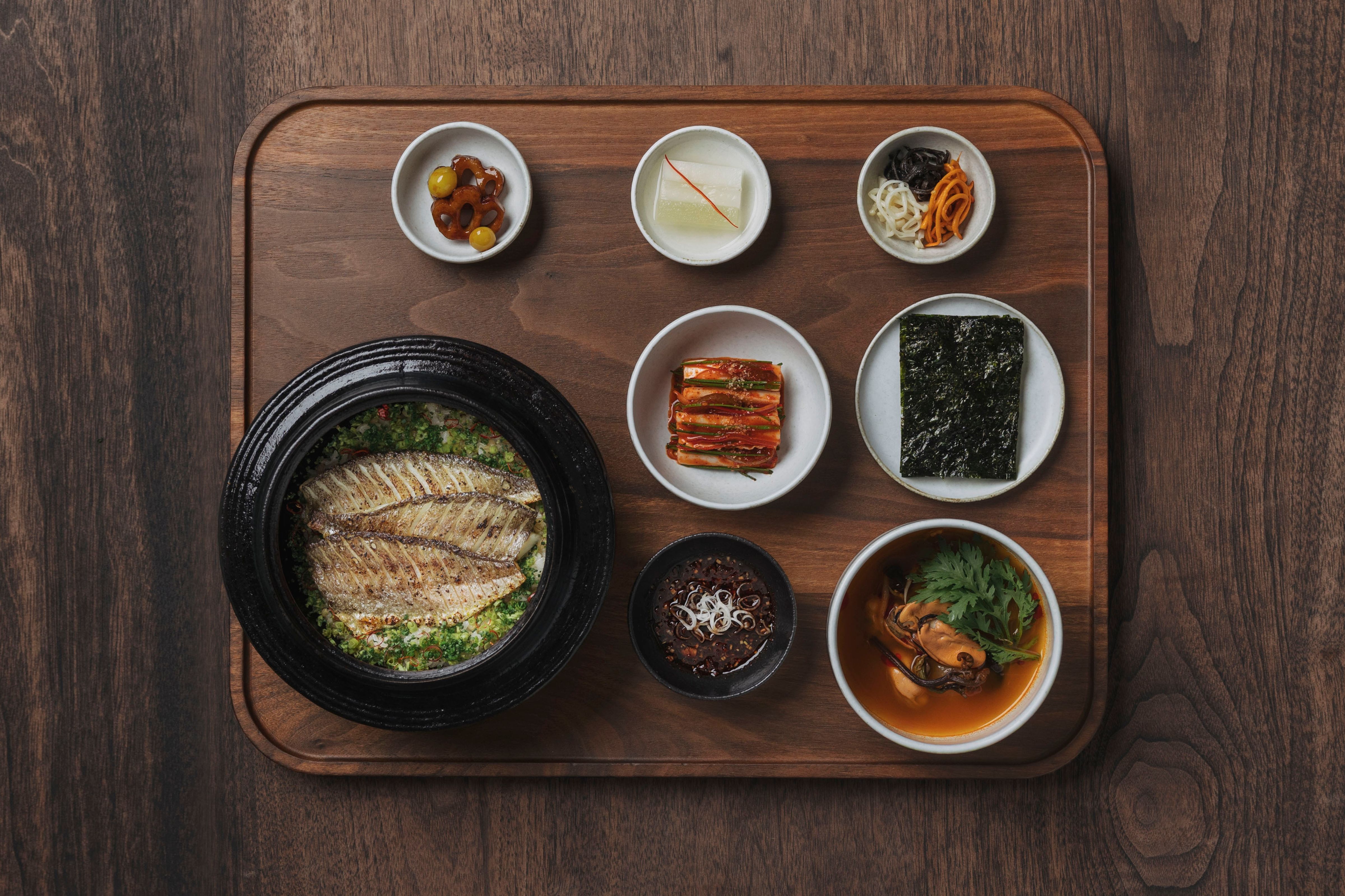 Half-Dried Yellow Croaker Sotbap with Eoran