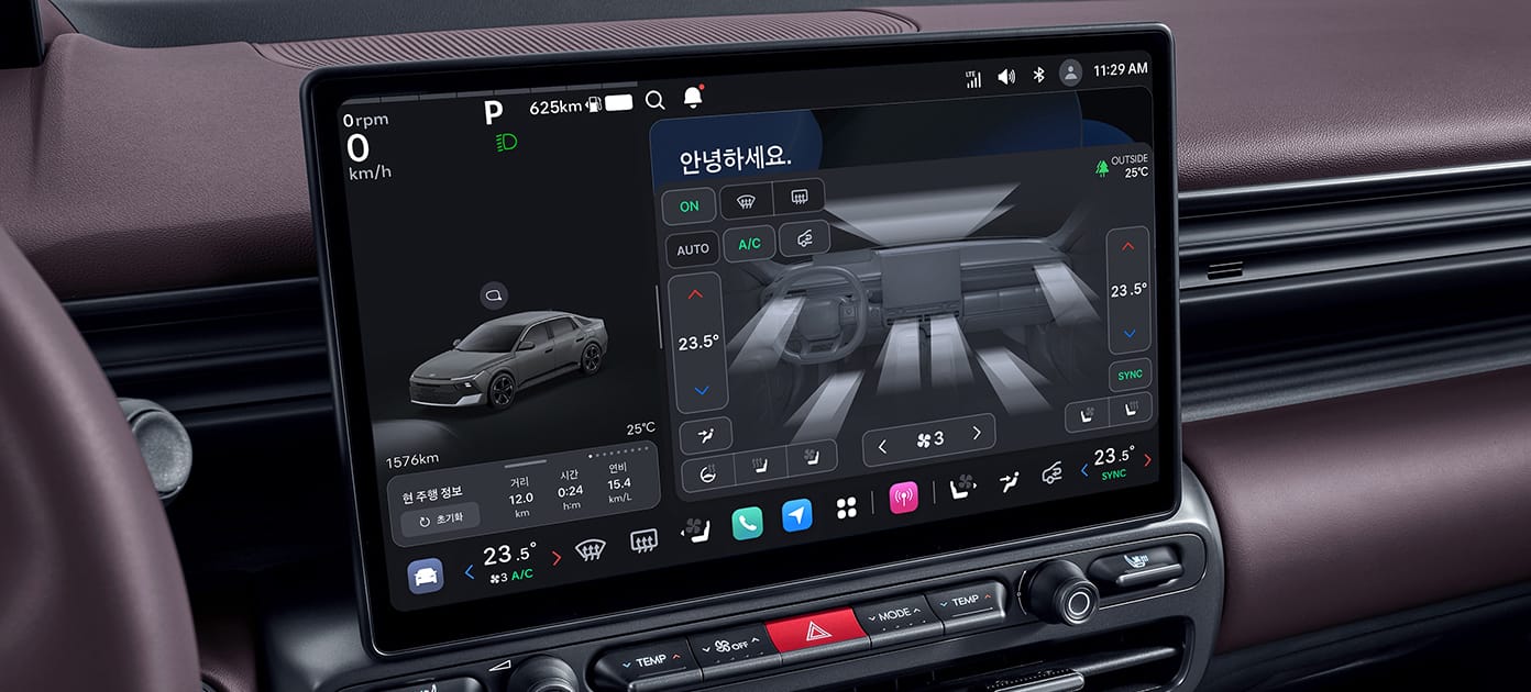 아반떼 듀얼 풀오토 에어컨(오토 디포그/미세먼지 센서/공기청정모드)