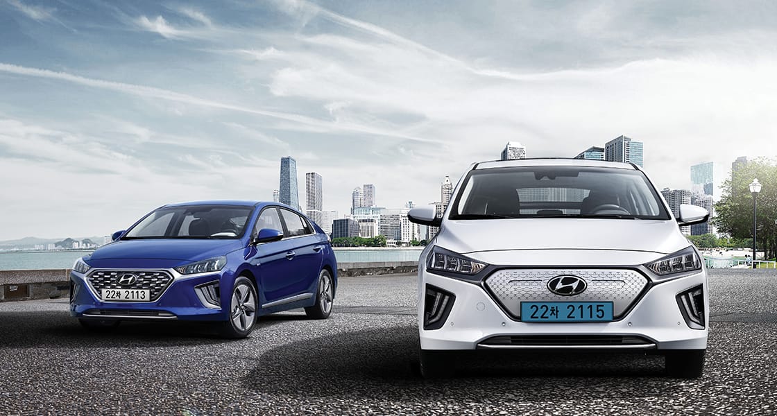 IONIQ Hybrid, IONIQ Plug-in, IONIQ Electric 차량이미지