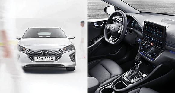 IONIQ Hybrid 프론트 & 인테리어 디자인