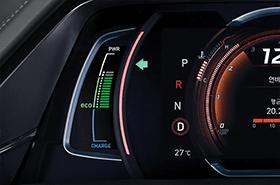 IONIQ Hybrid 7인치 컬러 LCD 버추얼 클러스터 - Sport 모드