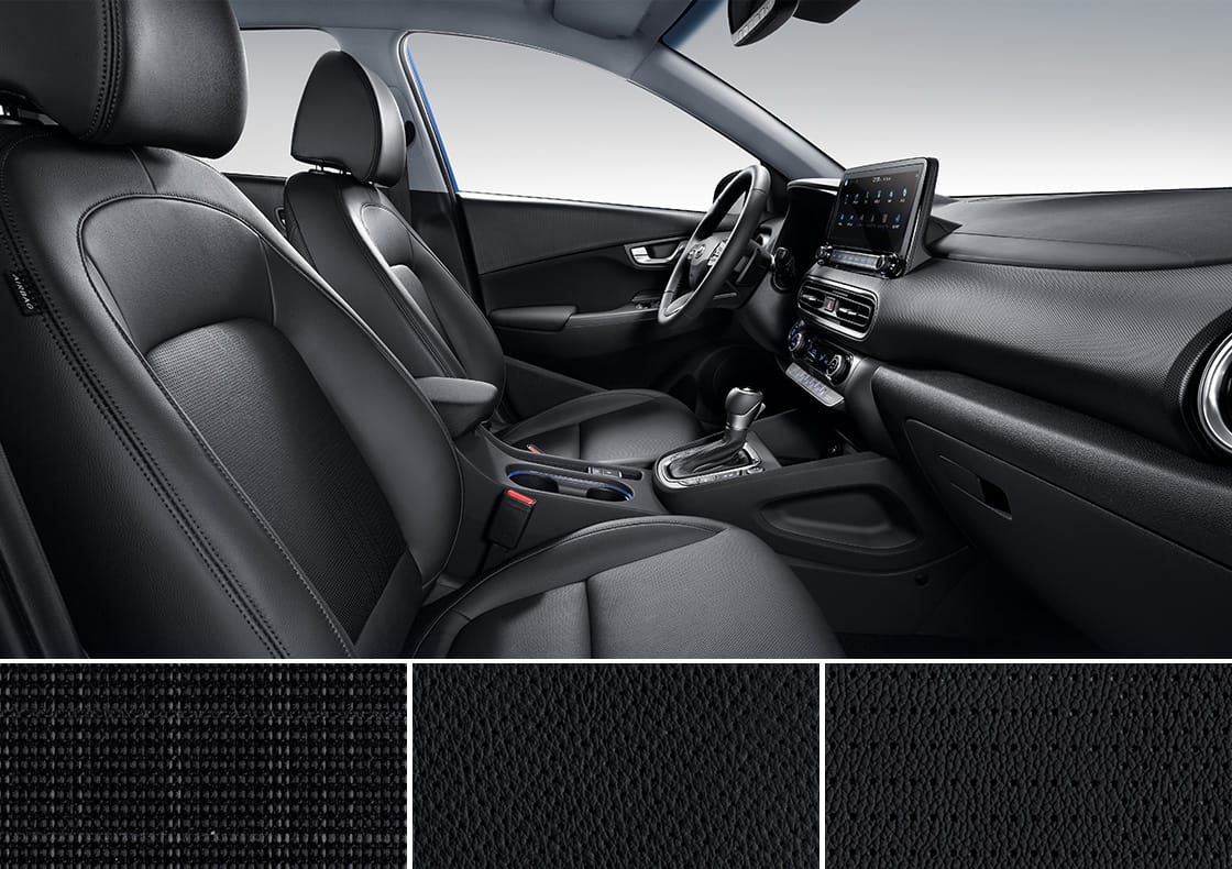 KONA interior colors - Black One-tone