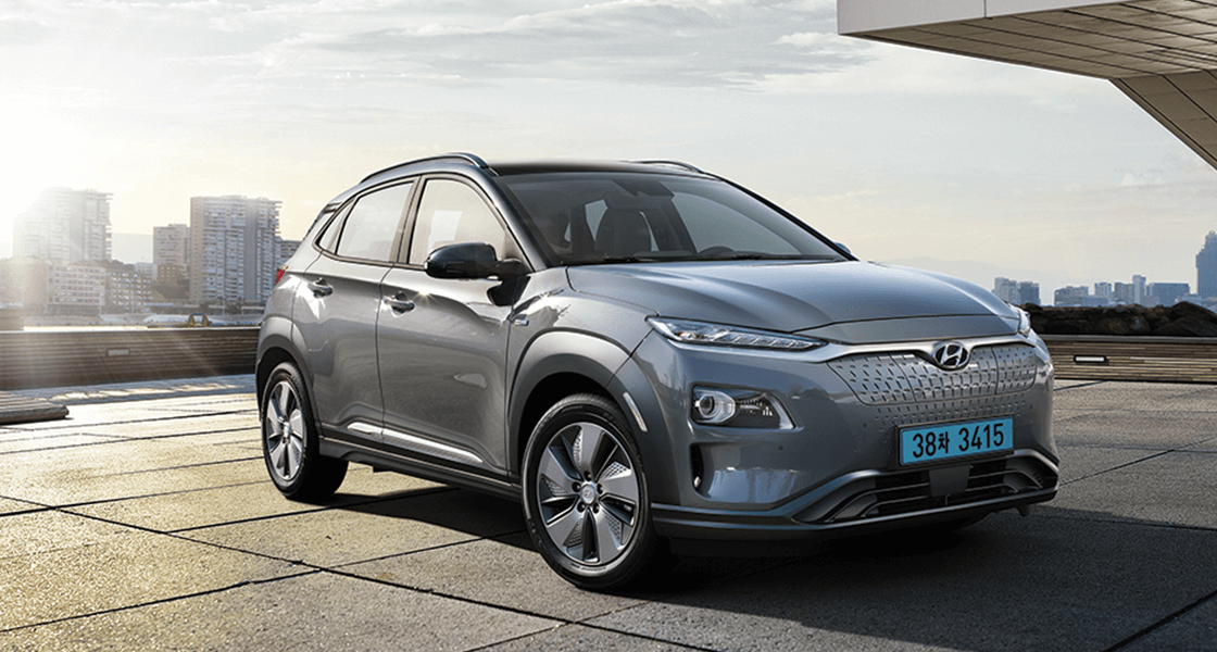 KONA Electric Premium with Full Option in Galactic Gray / Two-tone roof in Black