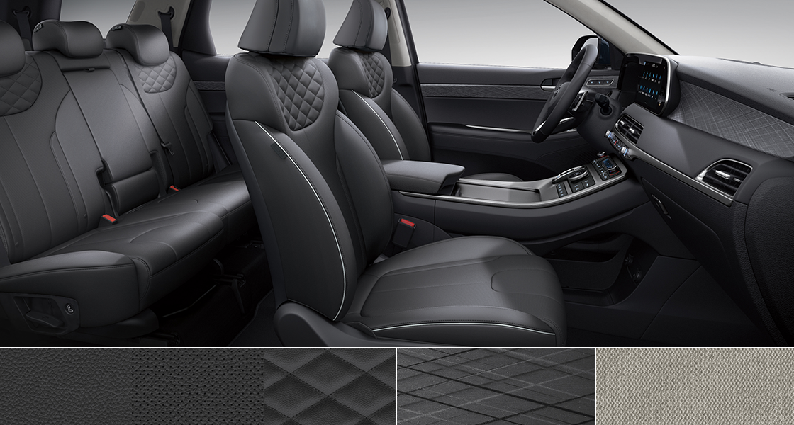 Palisade Interior Color - Black one-tone (Leather seat)