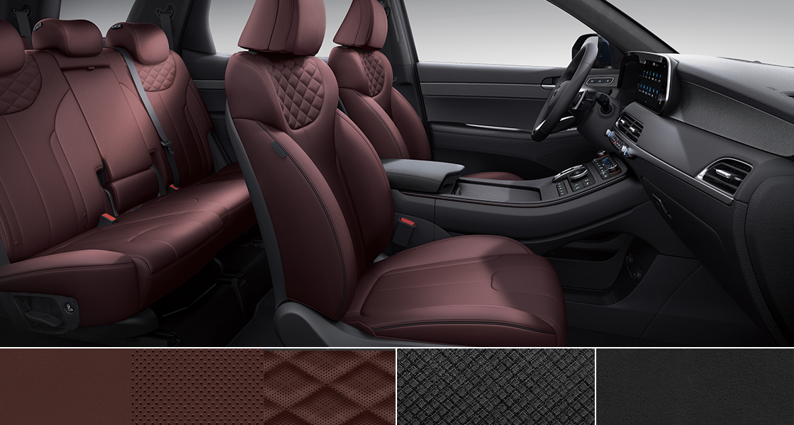 Palisade Interior Color (Burgundy Nappa leather seat)