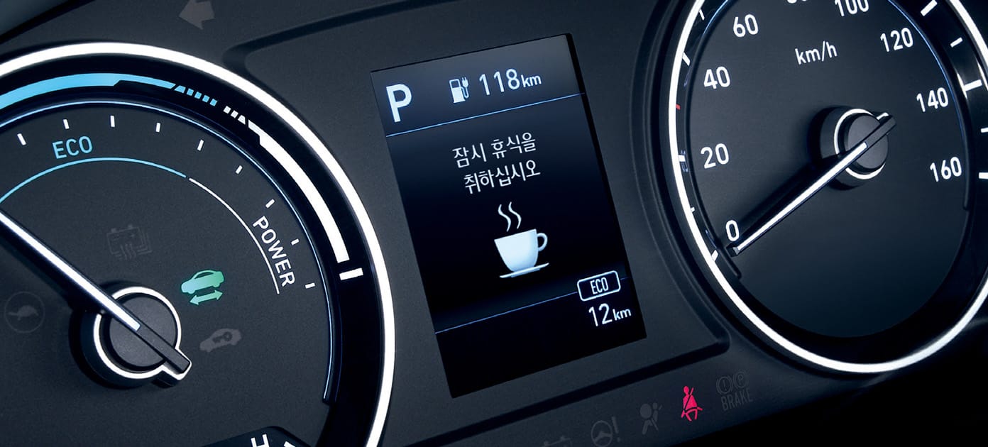포터 II Electric 특장 운전자 주의 경고