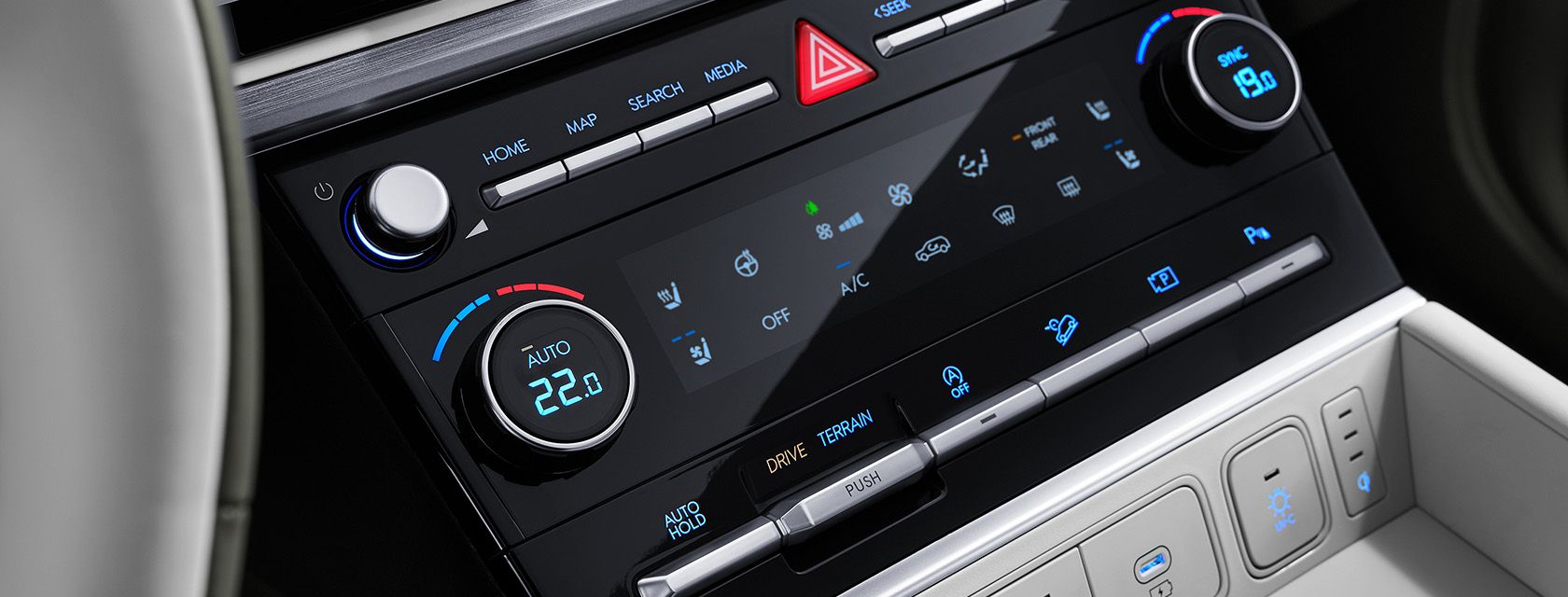 싼타페 Hybrid 6.6인치 터치식 공조 디스플레이