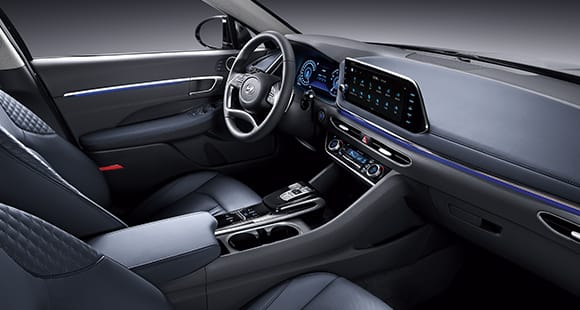 Sonata Navy (Nappa leather seat / Melange knit interior material)