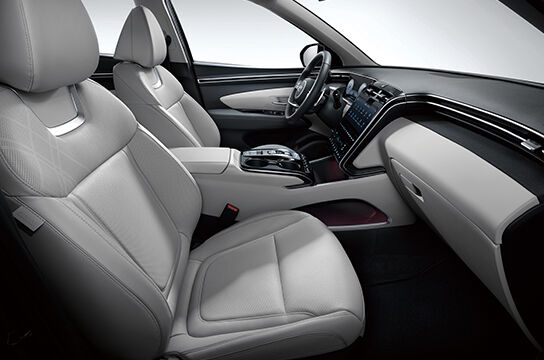 TUCSON HYBRID interior color - Gray (Leather seat)